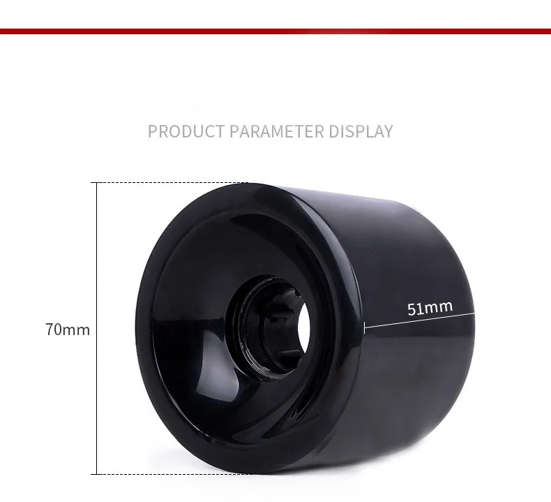 Professional 4 wheels long board skateboard Dancing and Sliding High Rebound 70MM PU Skate Longboard Wheels