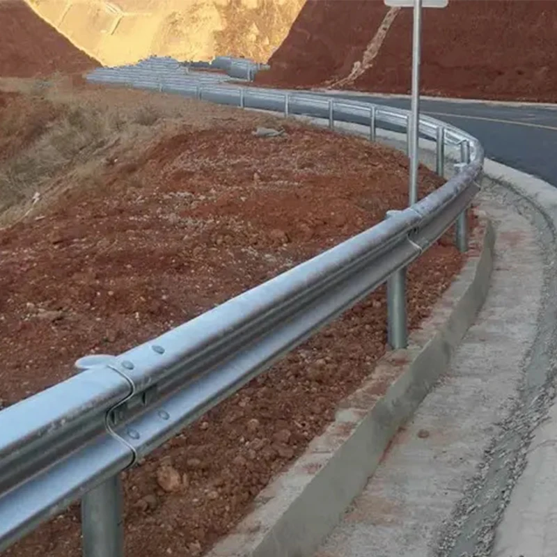 Road Traffic Safety Barrier Highway Roadside W Beam Guardrail Crash Barrier