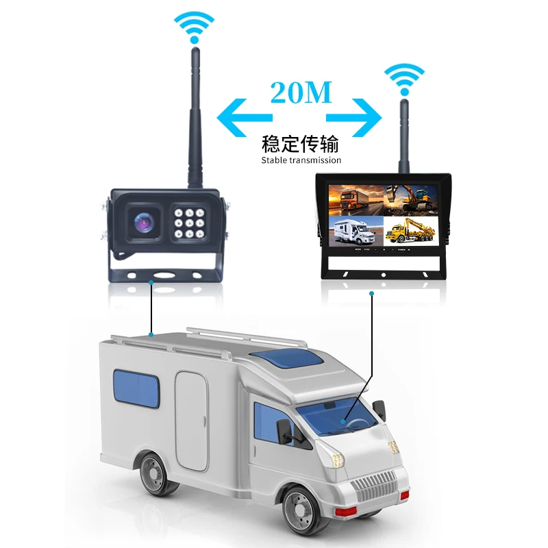 New Arrival 10.1-Inch DVR GPS ADAS DMS BSD WIFI & 4G Wireless 4CH IPS Monitor TV Backup Camera Cars Trucks Campers Trailers