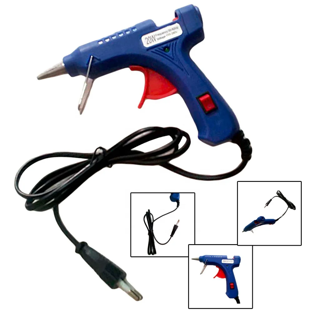 Hot Melt Glue Gun 20W EU Plug Industrial Mini Guns Thermo Electric Gluegun Heat Temperature Tool Graft Repair Tools
