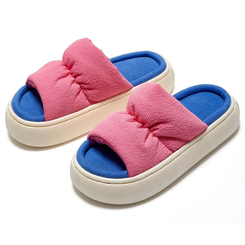 funny candy thick sole home slippers sponge upper shoes designer hit color bedroom women slides unisex slippers