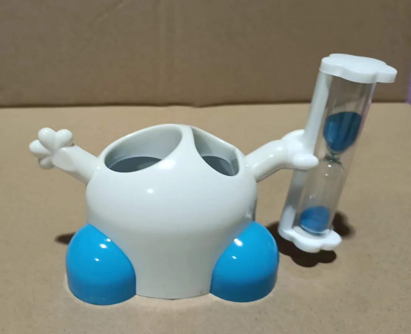 Kids 3 Minutes Hourglass 2 Holes Toothbrush Holder Sand Timer