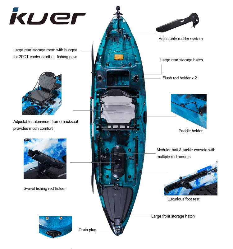 Big Dace Pro 10ft fishing kayal  LLDPE kayak for fishing