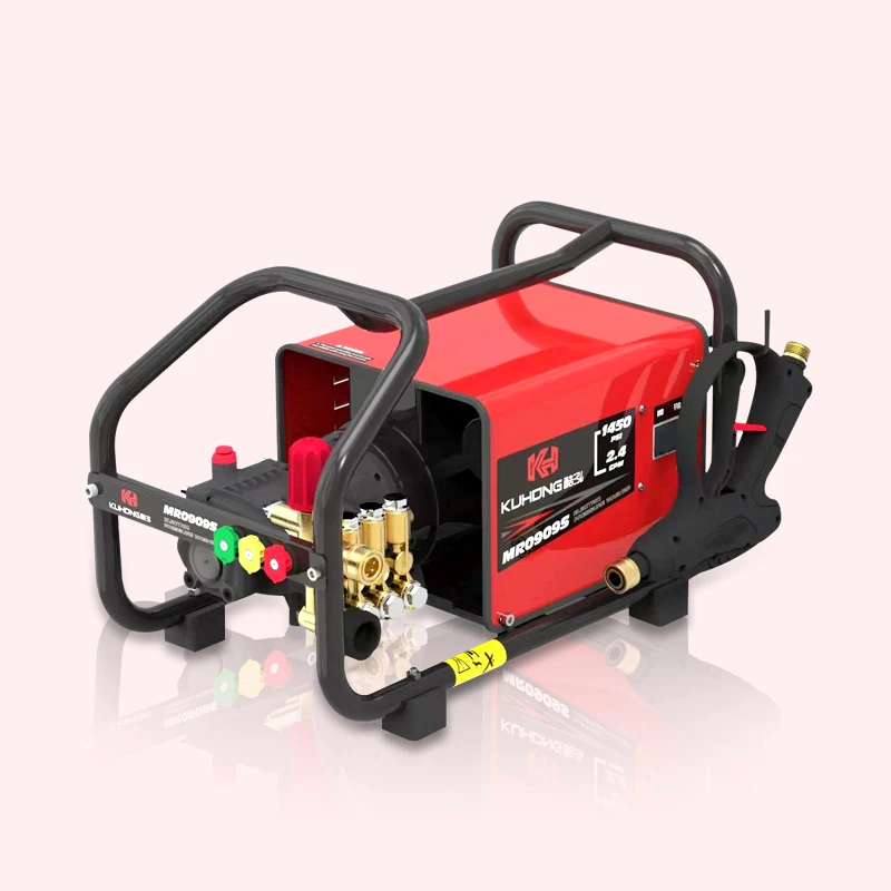 KUHONG MR 2800rpm 2.6gpm 70bar 1015psi Commercial High Pressure Car Washer Pump Portable Mobile Washing Equipment