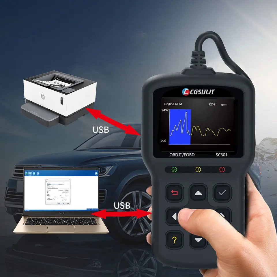 CUSULIT SC301 OBD2 Car Scanner Best Cheap Portable Color Display OBDII Car Code Reader OBD2 Automotive Diagnostic Tools
