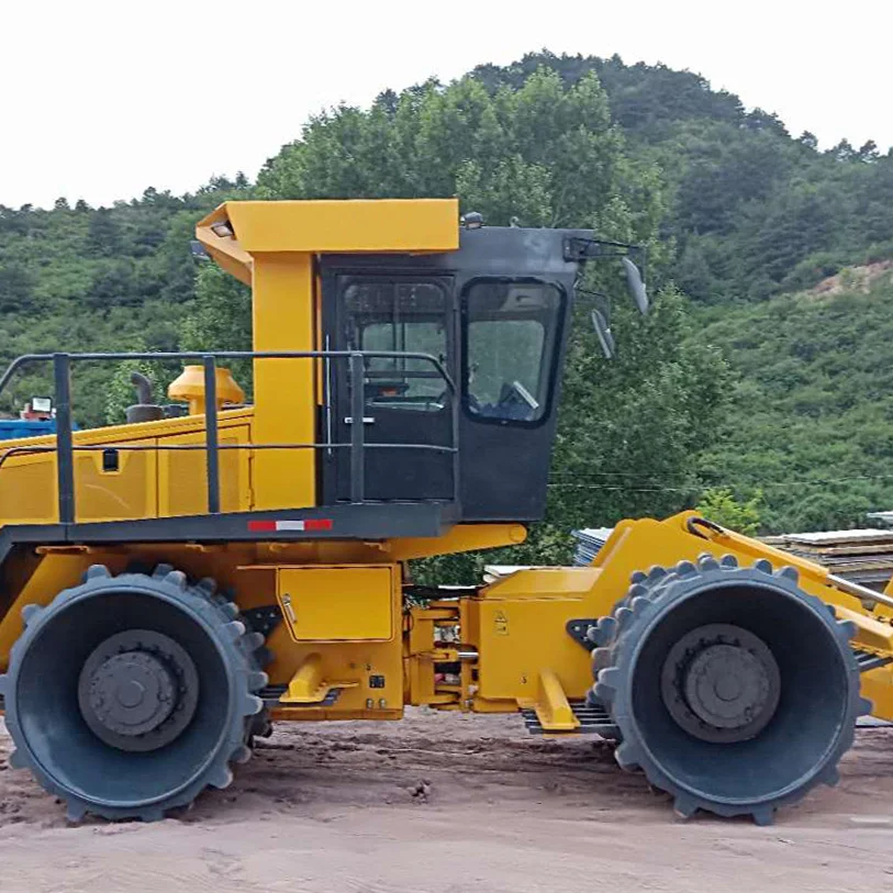 Efficient Trash Waste Compactor with High-Power Performance for Landfill Usage