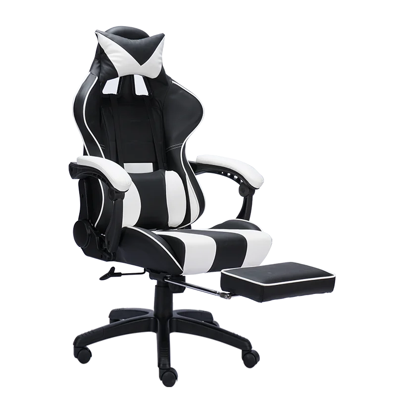 Wholesales cheap ergonomic linkage armrest reclining gaming chairs with footrest