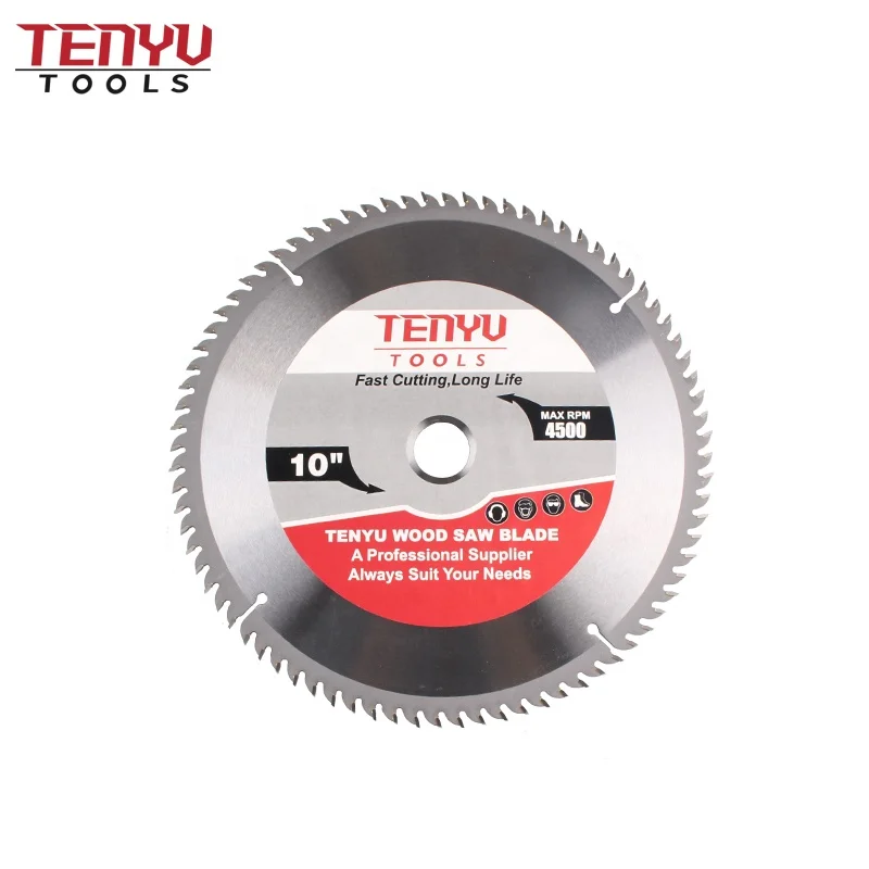 TCT Carbide Tip Wooden Cutter Wood Cutting Saw Circular Blade Sizes 10inch 80teeth hojas de sierra