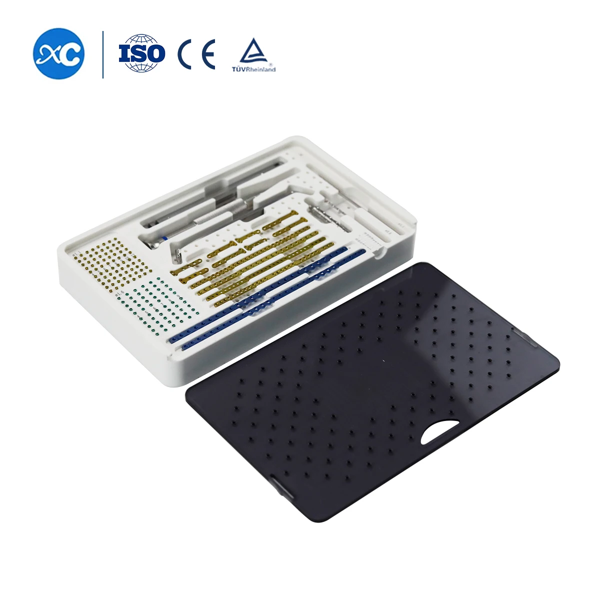 Good Price 1.1 1.6mm Mini ALPS Reconstruction Trauma Locking Plate PPSU Sterile Box Veterinary Surgical Instruments For Vet