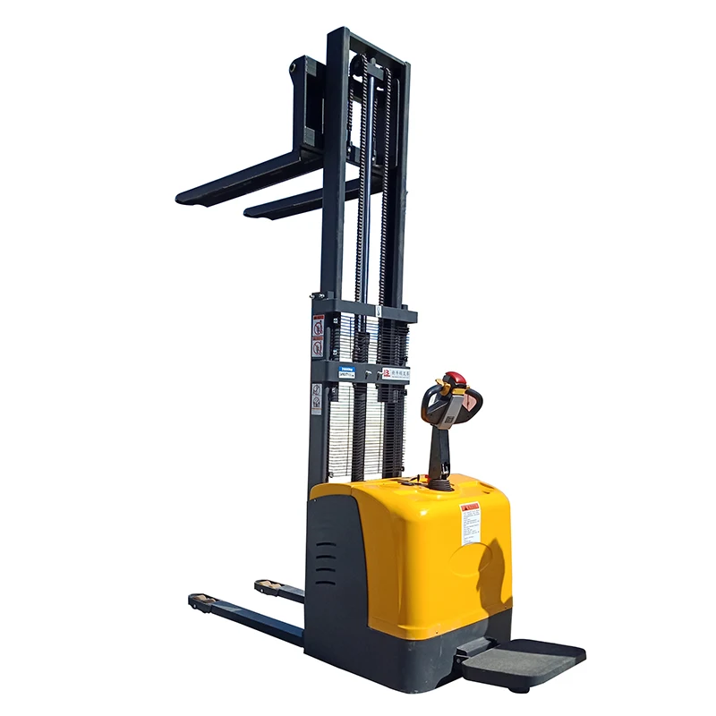 Factory supply electric stacker machinery use for warehouse workshop 1000kg 1500kg fully electric pallet stacker