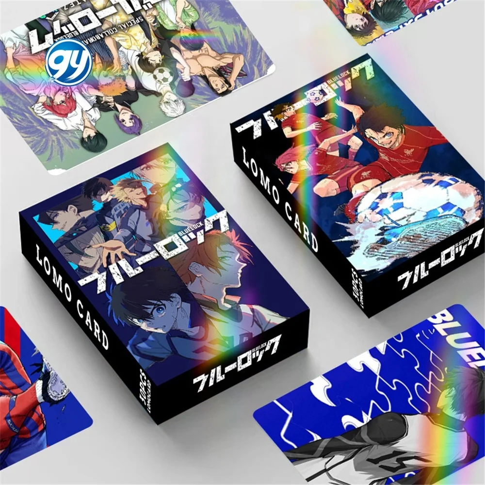 30pc/box blue lock anime Lomo Cards Isagi Yoichi Chigiri Hyoma Rin Itoshi Mikage double-sided Postcards bookmark greeting card