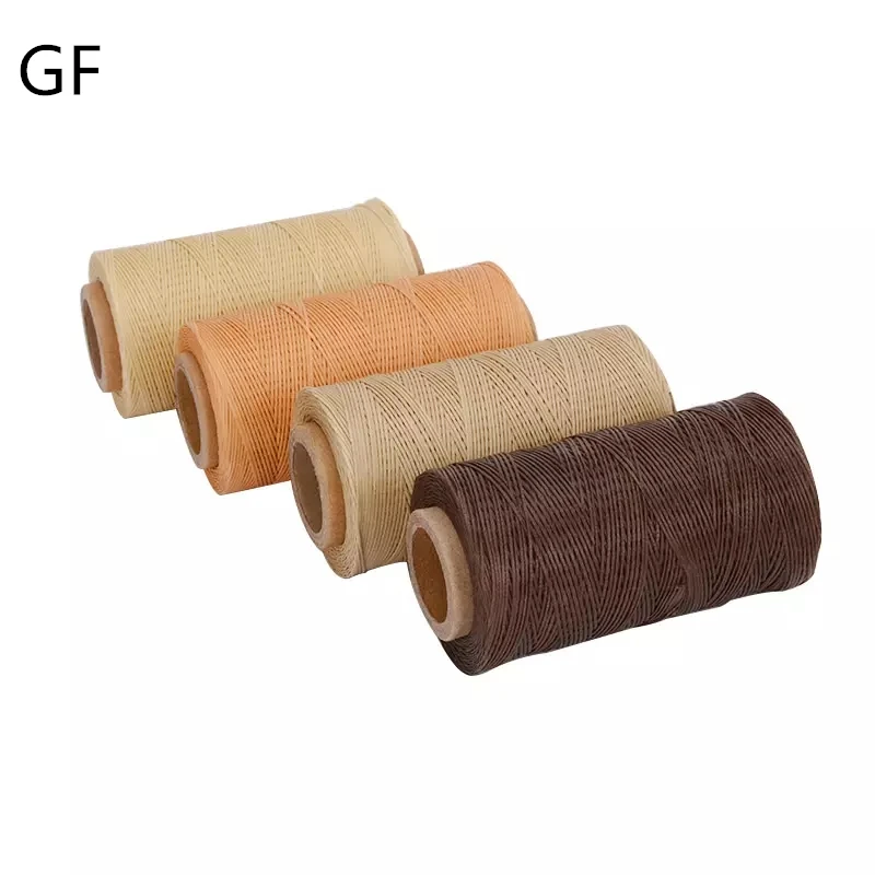 Best Price Waterproof 0.8mm/1.0mm Flat Waxed Sewing Thread Leather Wax Line For Hand Knitting Necklaces