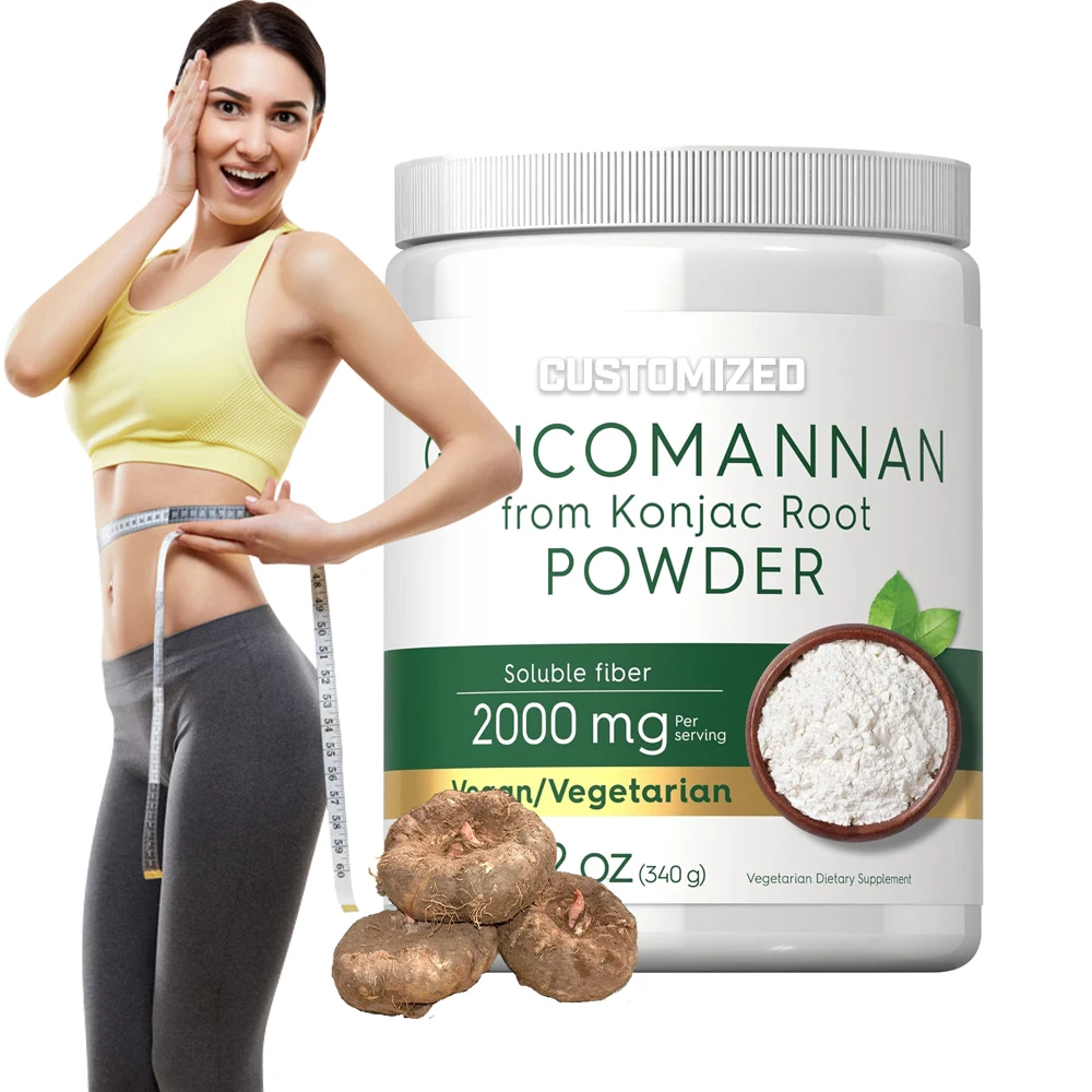 Factory OEM Organic Konjac Fibre 95% Slimminger Pills Weight.Loss Konjac Glucomannan Capsules