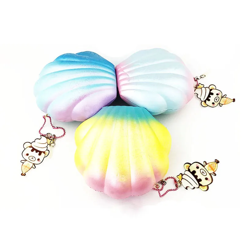 
Wholesale PU memory foam squishy shell shaped anti stress release squeeze toy ball for kids. 