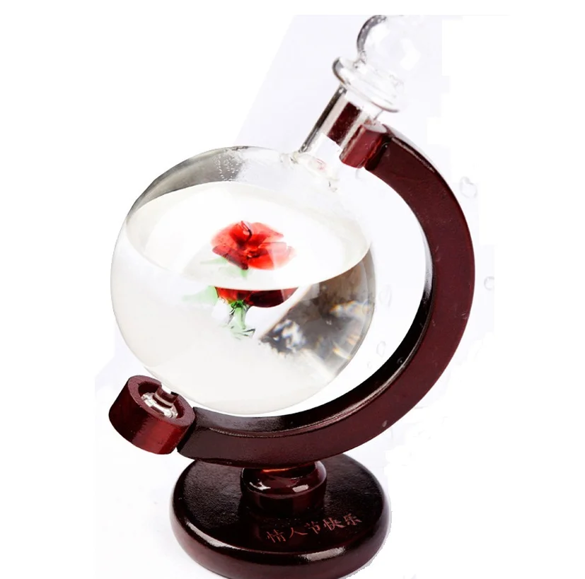 Креативное стильное украшение для дома в форме глобуса, стеклянные поделки, прогноз погоды, стеклянная бутылка с цветным штормом