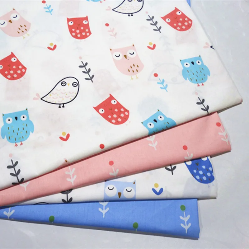 100% poplin cotton fabric cartoon digital printing  diy patchwork fabric
