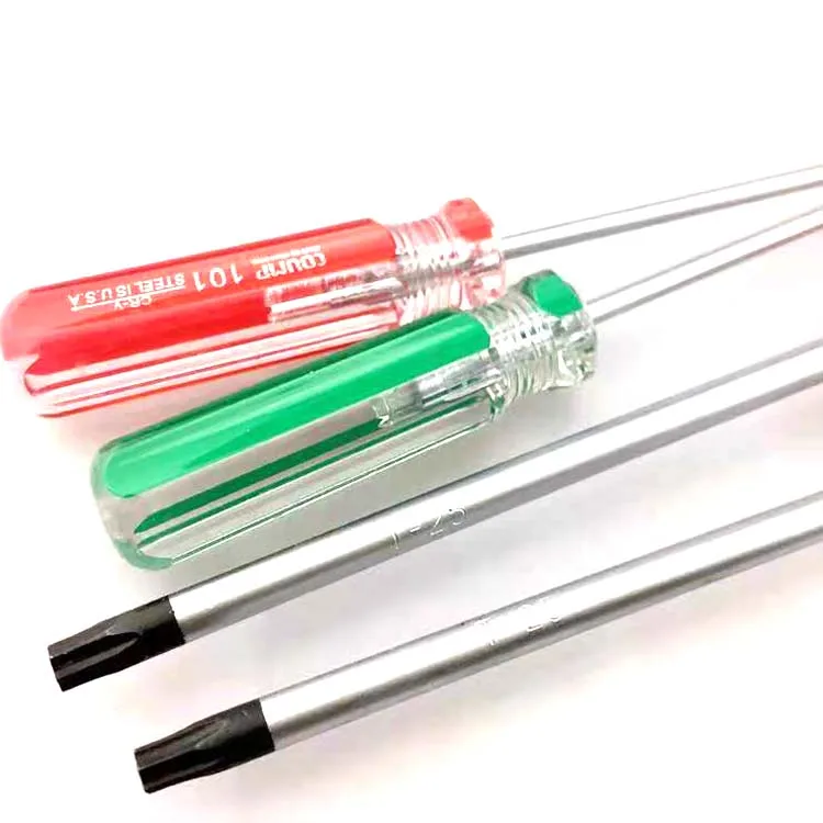 Premium T5 T6 T7 T8 T9 T10 T15 T20 T25 T27 T30 Magnetic Tip Star Security Transparent Handle Torx Screwdriver