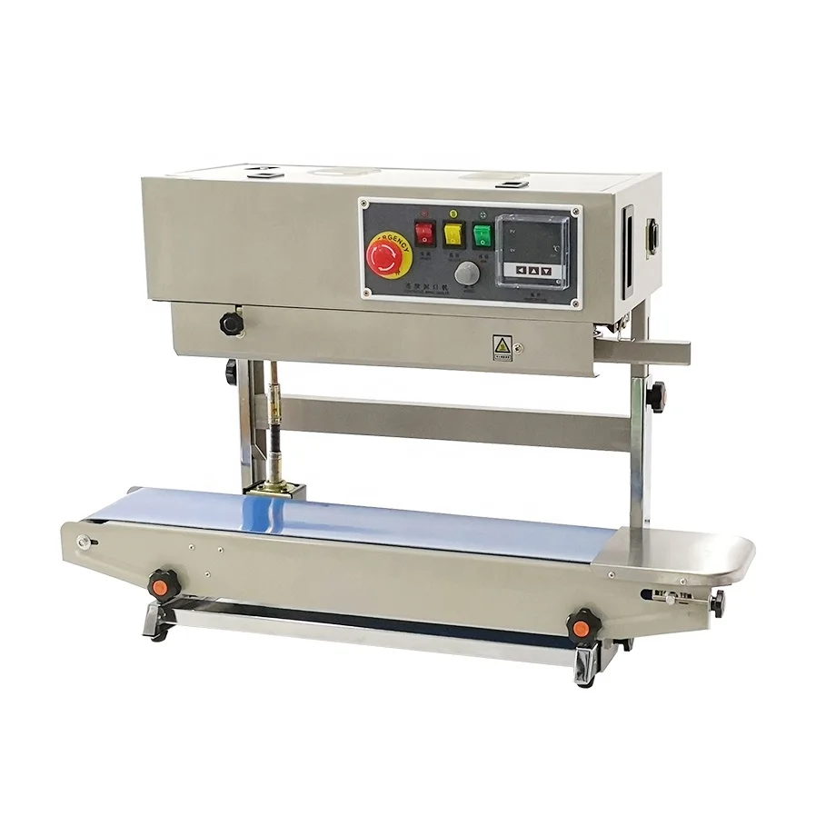FR900V Vertical plastic aluminum stand up pouch doypack bag band heat sealer sealing machines