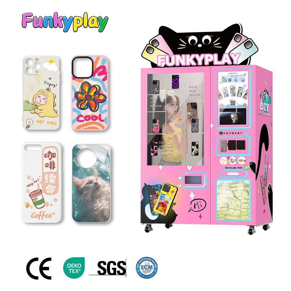 Автоматический тисненый торговый автомат Funkyplay 5 цветов чехол для смартфона с сенсорным экраном и системой оплаты монет чехлы телефона