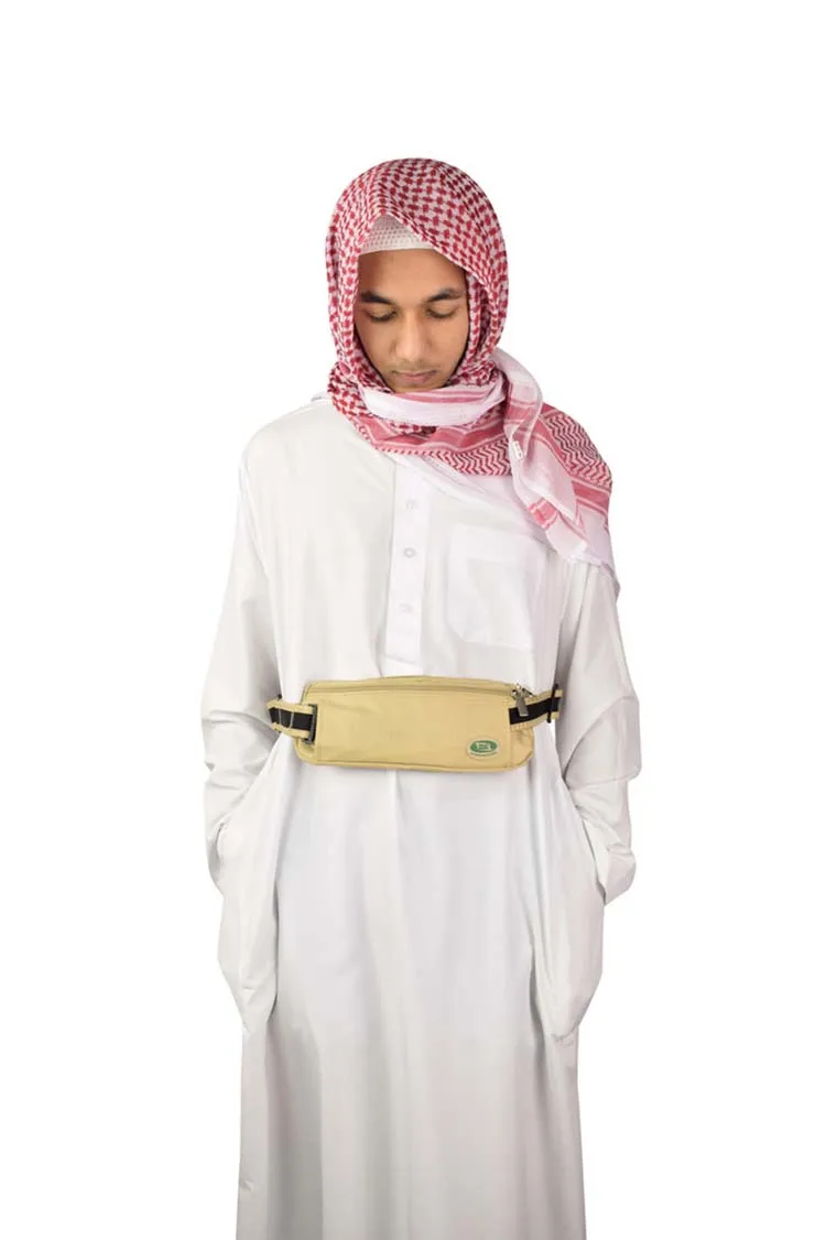 Fashion Multifunctional Outdoor Hajj & Umrah - Anti-Theft Waist Bag & Ihram Belt (Medium)  Waterproof Mobile Phone for Women