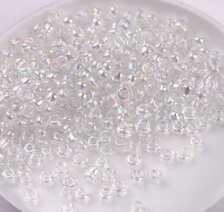 Multi Size Crystal Glass Beads DIY Handmade Beaded Accessories AB color Crystal Seed Glass Beads For Jewelry Making