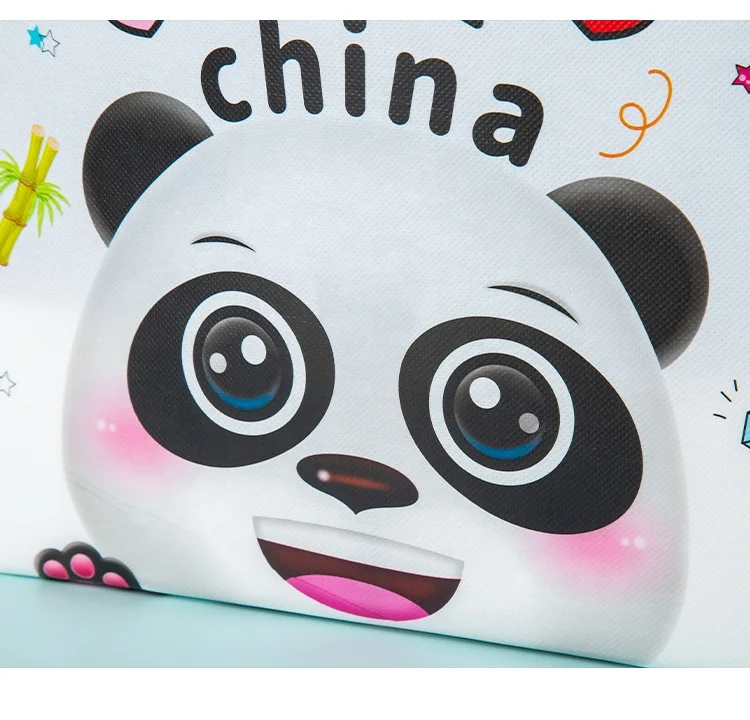 Trending Cute Panda Cartoon Custom Non Woven Bag