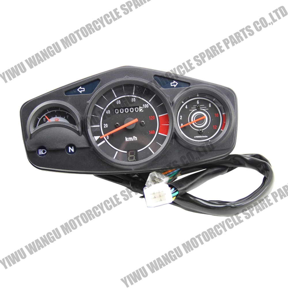 Motorcycle Instrument FT150 Black Lighting Odometer Tachometer Measurement for ITALIKA FT