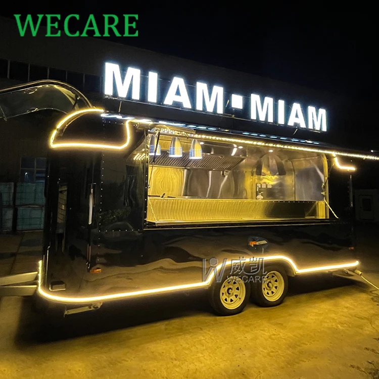 WECARE Carro De Comida Rapida вагон-ресторан BBQ грузовик с едой мобильный ресторанный трейлер бургер хот-дог итальянский ледяной концессионный