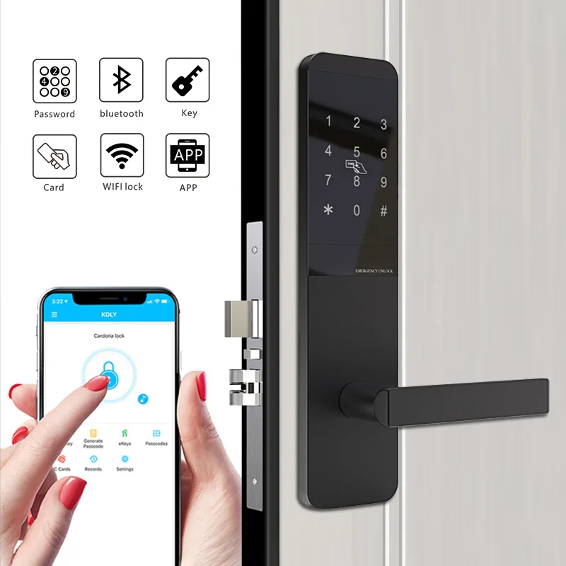 Security Ble Ttlock App Rfid Card Electronic Digital Hotel Lock For Hotel Apartment Airbnb