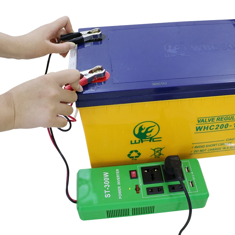 WHC long life rechargeable 12volt 12v 24v 200ah solar battery deep cycle vrla gel lead acid batteries for solar panel system