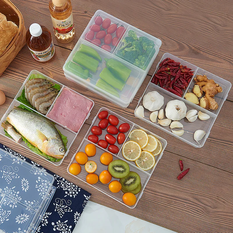 High Quality Microwaveable Plastic Box Single Layer Lunch Box Transparent Practical Lunch Box