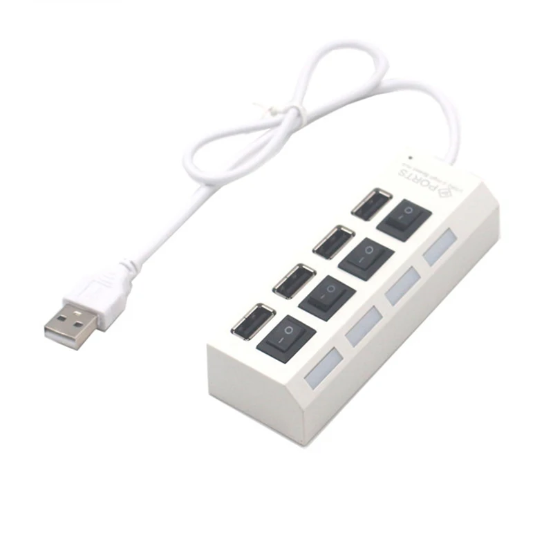 Cheap Price Power Switch Buttonfor Charging Desktop  Multiport Adapter  Laptop Extension 20 4-port Usb2.0 Hub