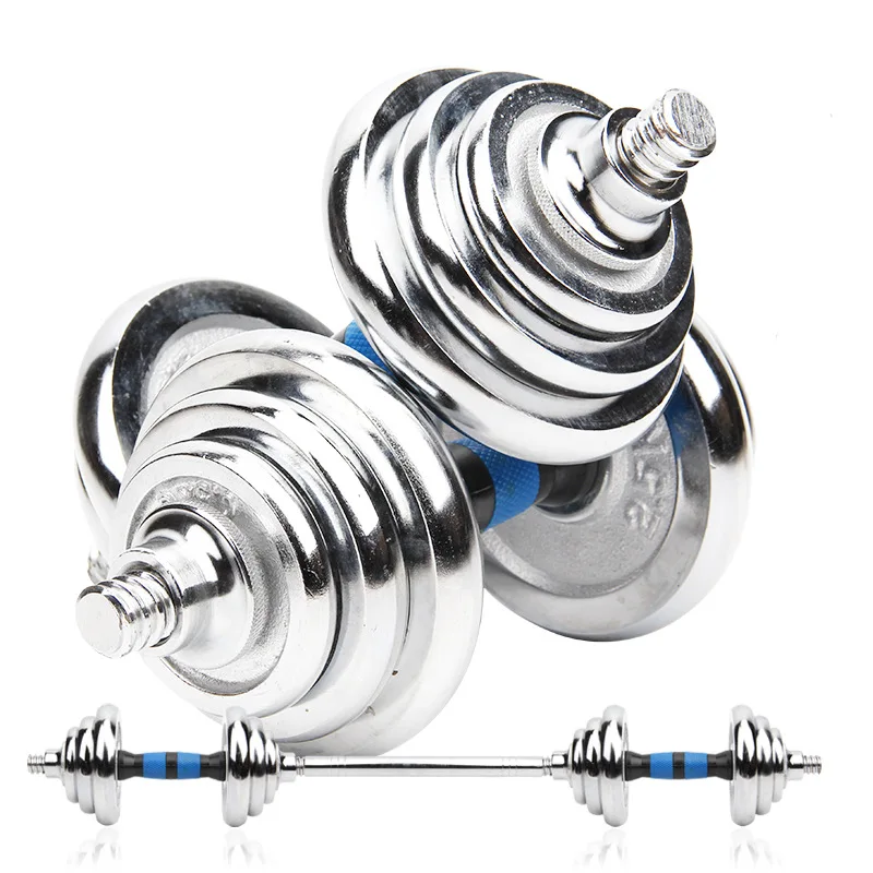 15kg Adjustable Dumbbell Set Transforms into an Adjustable Barbell Rust-Resistant Iron Workout Equipment for Gym Workouts