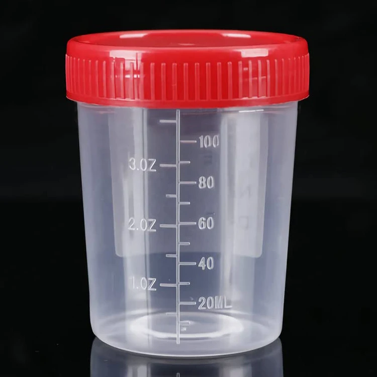 Laboratory Medical Sterile Urine Sample Collection Plastic Disposable Specimen Container 120ml