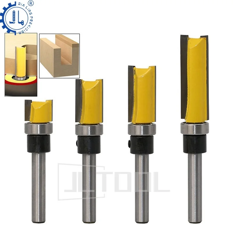 Plunge Pattern Router Bit 1/4 Shank CNC Woodwork Bits Flush Trimming Bit For Sale
