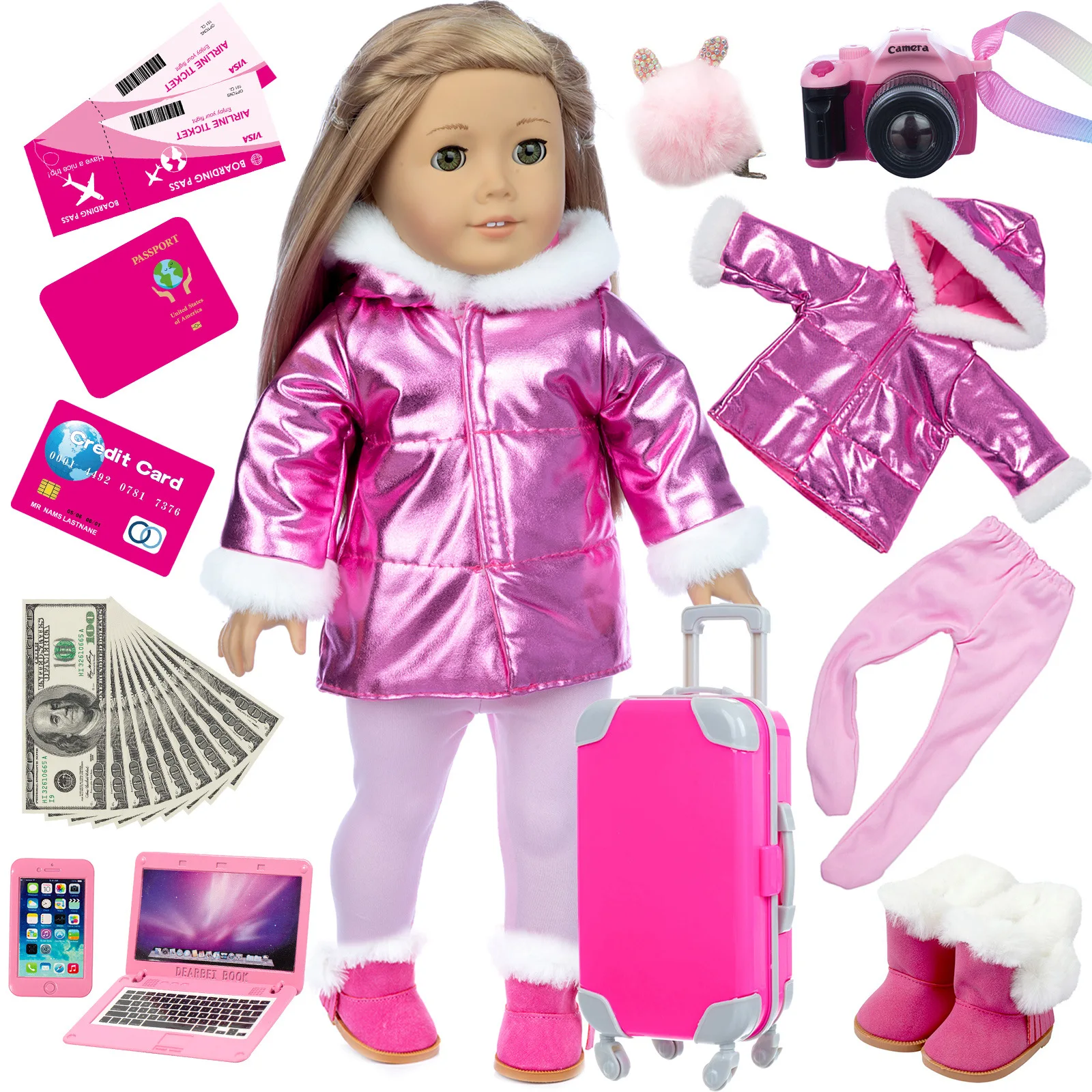Wholesale Down Jacket Suit Soft Rubber Simulation Reborn Baby Dolls Silicone 18 Inch Doll Accessories Doll With Clothes