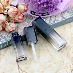 New arrival low MOQ private label lips gloss empty container lipgloss container custom packaging black diamond shape with brush