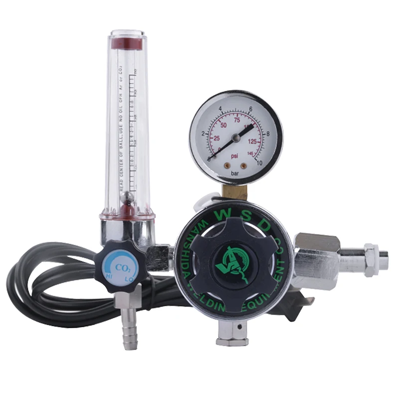 High quality  CO2 Regulator Dual Pressure Tank Beverage Bottle Cartridge Cylinder Gas Pressure Regulator for welding machine