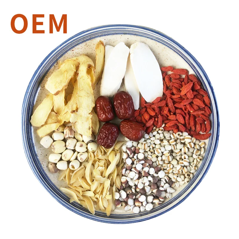 Wholesale summer health soup package lotus seeds and lilies mixed with jade bamboo, barley and red dates, medlar