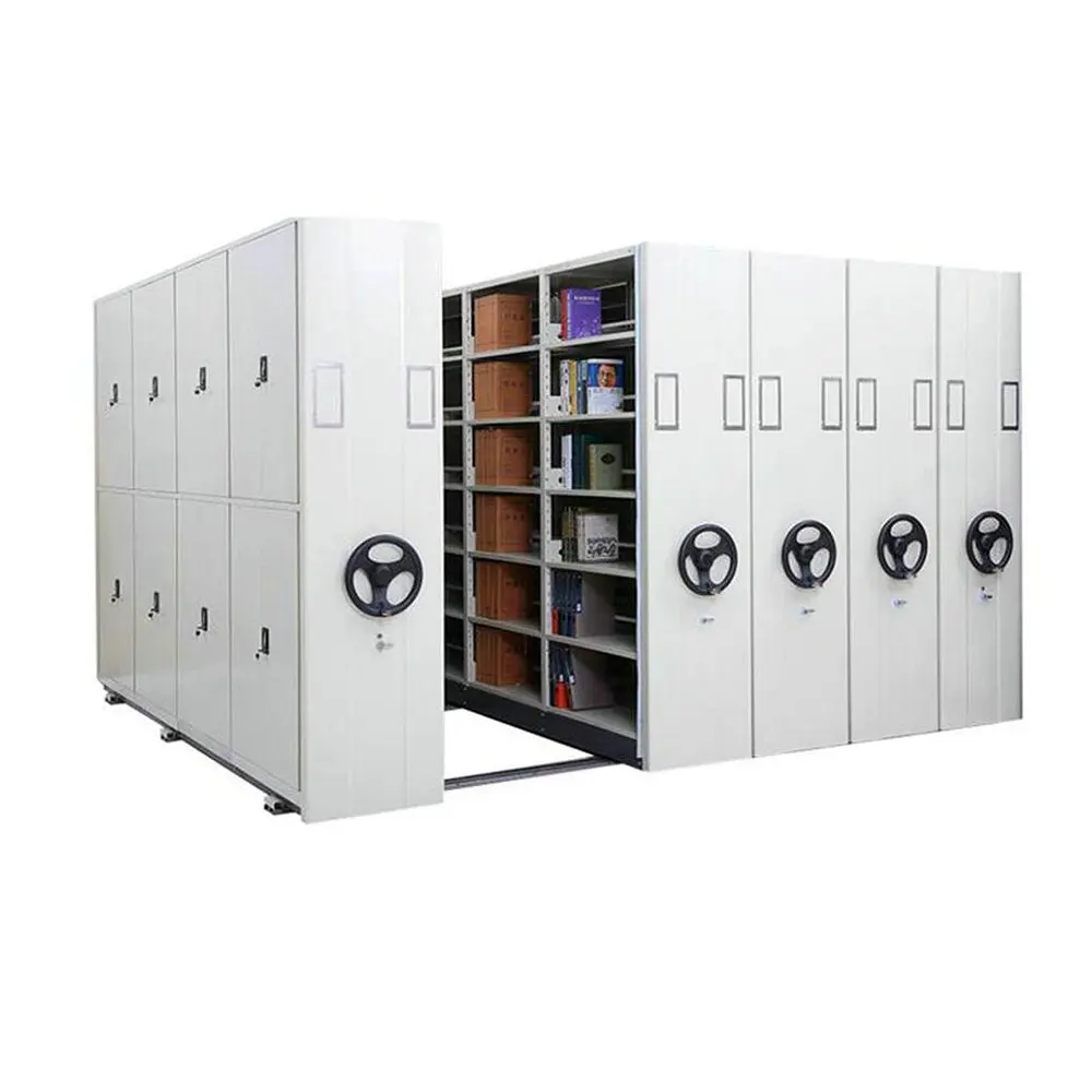 sliding library shelves Metal Compactor shelf cupboards  metal high density mobile shelving system for office steel cabinet
