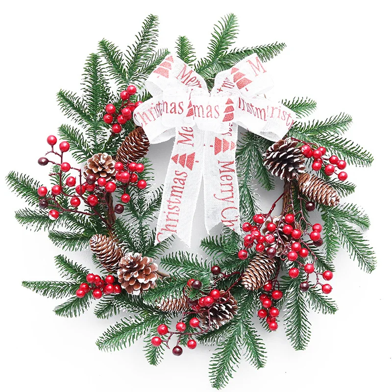 door 50cm ribbon crabapple garland christmas christmas tree decorations