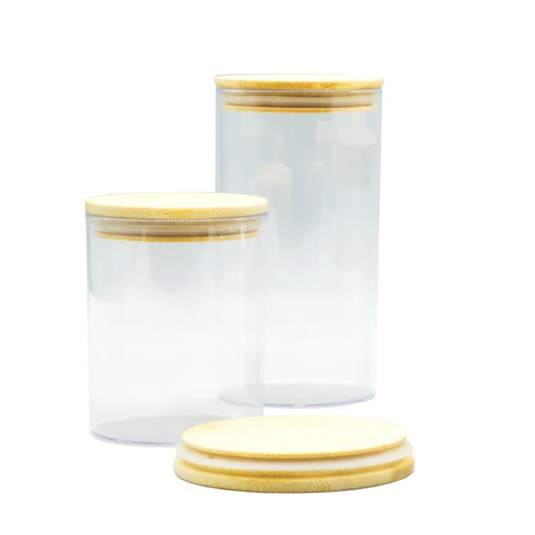 Factory Custom Logo Bottle Stopper Bamboo wooden cup cork Lids for 4oz ceramic and glass candle/spice/mason storage jars PET Jar