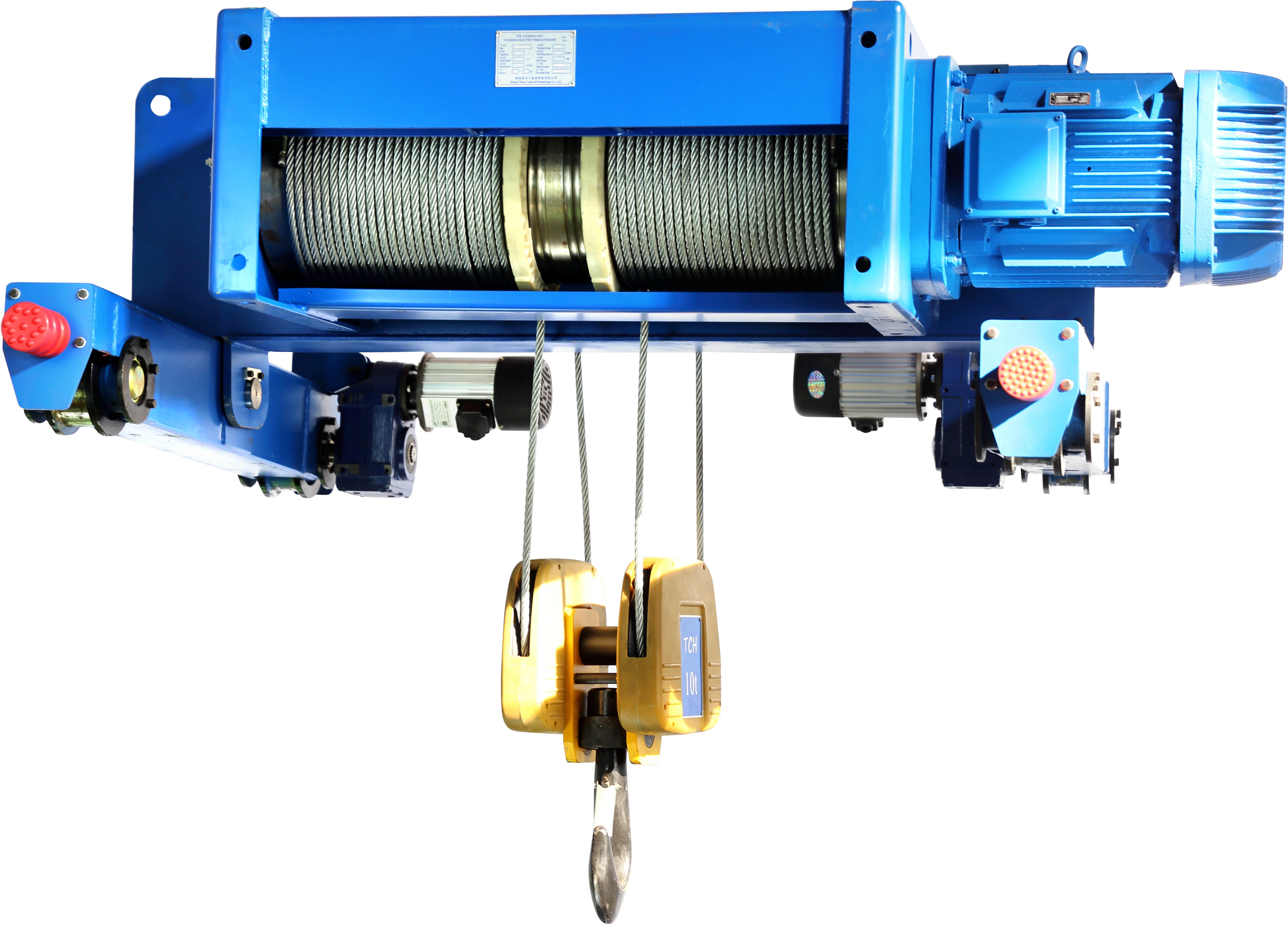 VISION Electric hoist European style wire rope hoist double girder crane hoist