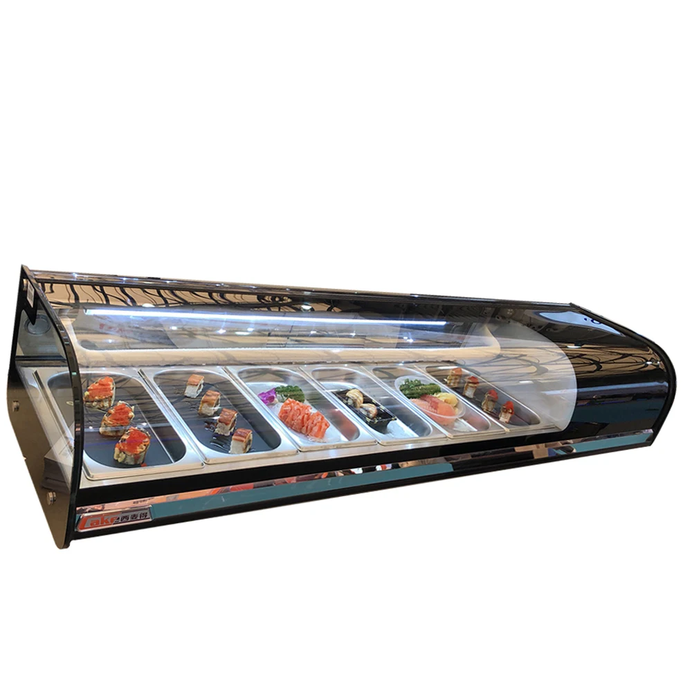 Ximaid Refrigeration Equipment Sushi Display Cabinet refrigerator glass door