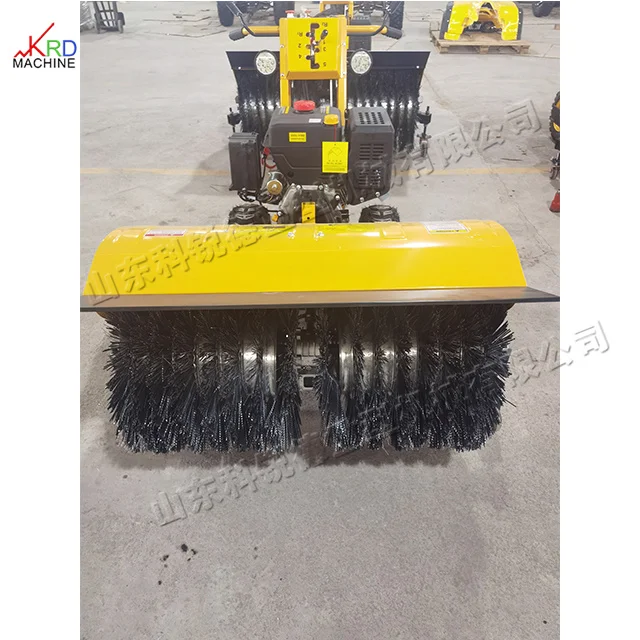 Double chain high efficiency high horsepower winter snow sweeping equipment High speed oil snow blower