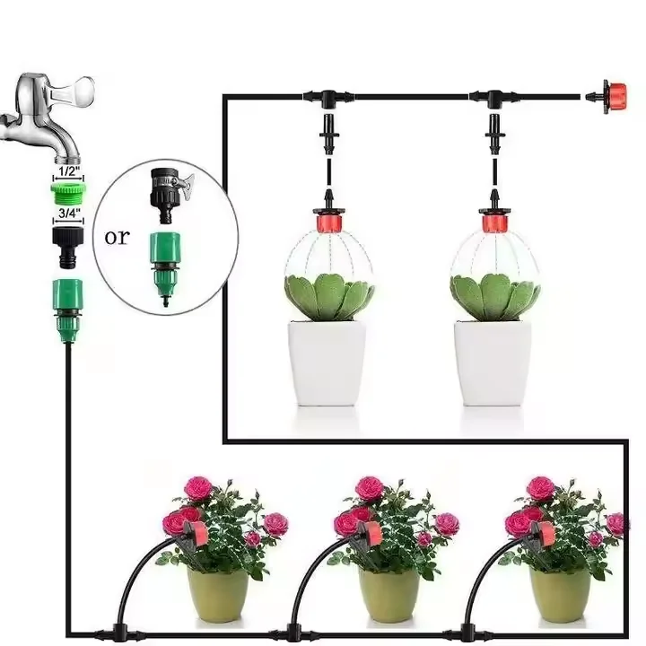 LJGG  Hot Sale Greenhouse Garden Irrigation Sprinkler System Farmland Spray Irrigation System Four Outlet Hanging Set Sprinkler