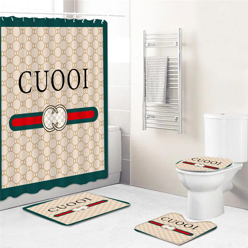 Wholesale Waterproof Shower Curtain Luxury Home Decor Dropship Modern Bathroom Sets Bath Curtains Set