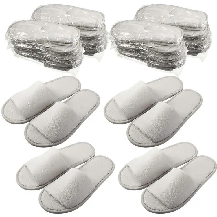 Hotel slippers customized nap cloth closed toe disposable spa air eva hotel slippers sandals slides slippers for women men