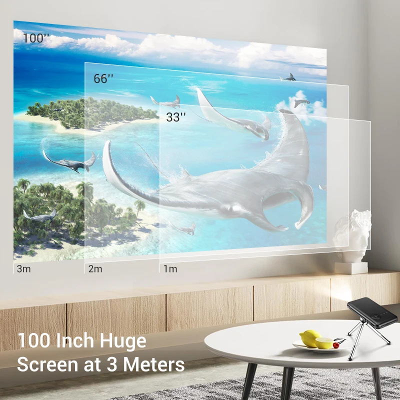 Hotack Hot Sale Mini Projector 4k Smart Android Wifi Mobile Home Theater Proiettore Portable DLP Pocket Projectors