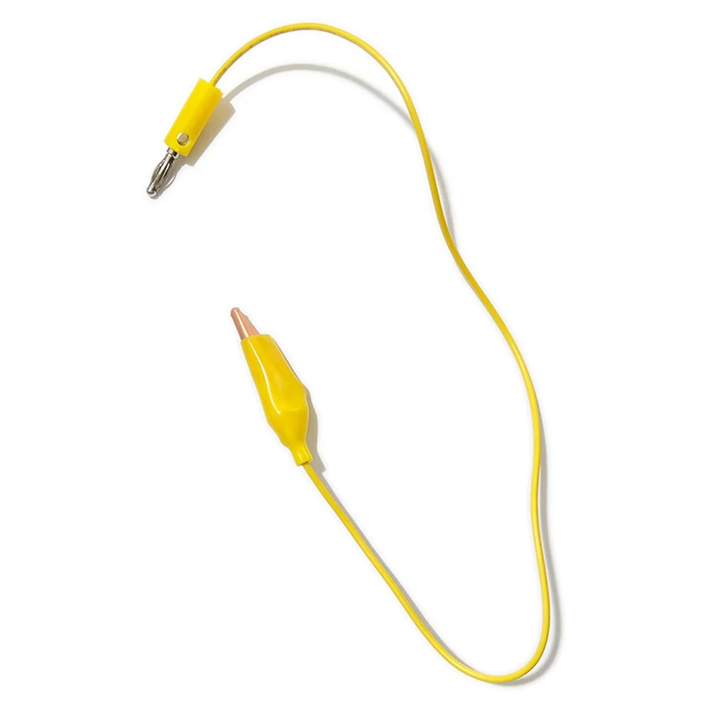 NERS Banana Plug Alligator Clip 350 Long Yellow AWG Stranded #18 Copper Connector